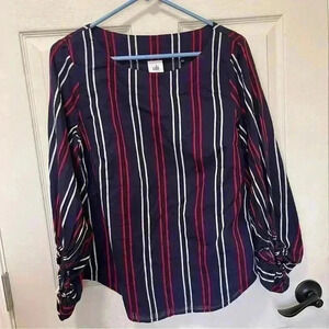 Cabi 5516 Red White Blue Flag Blouse Size Small